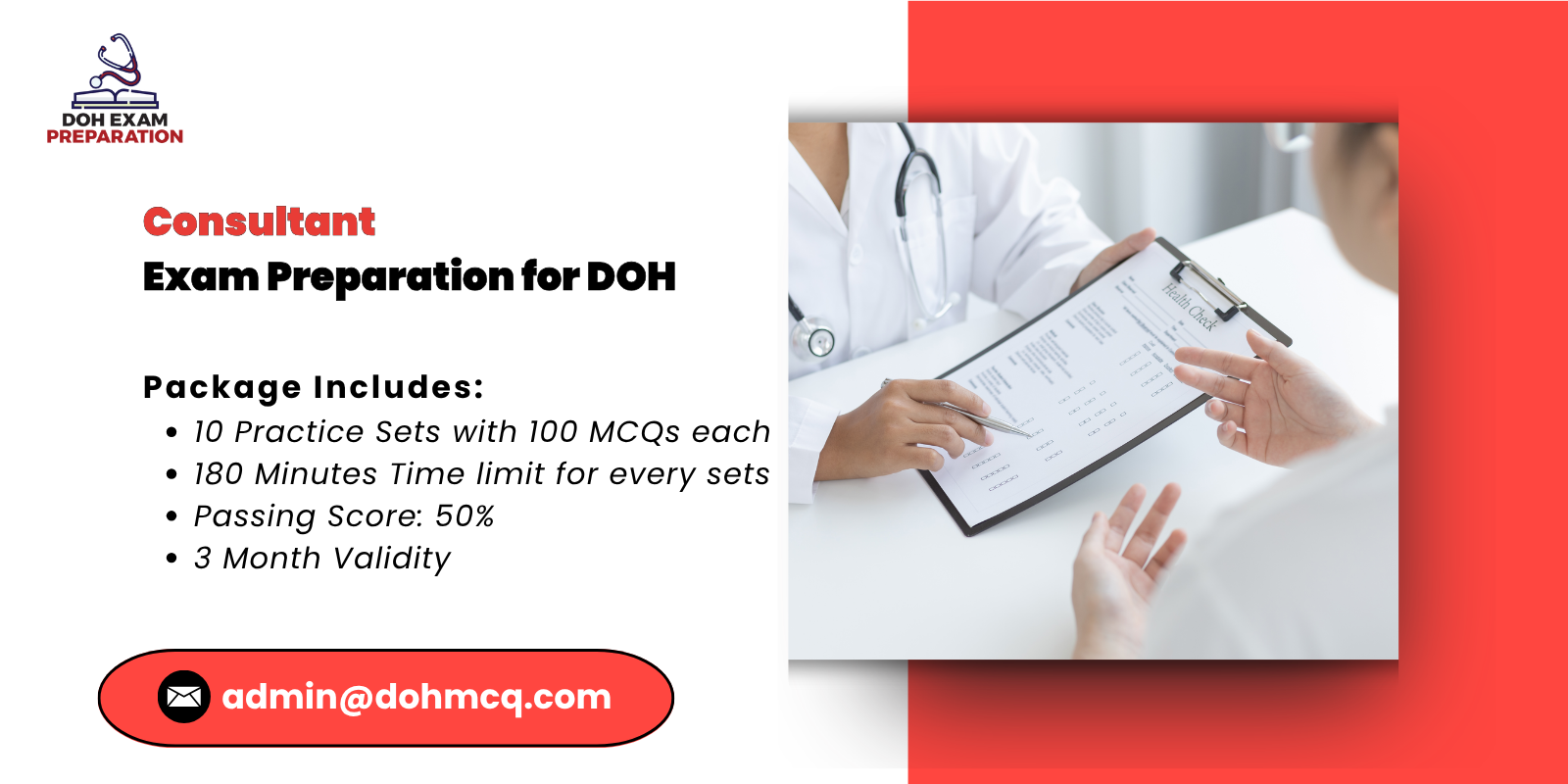 Consultant Exam Preparation for DOH