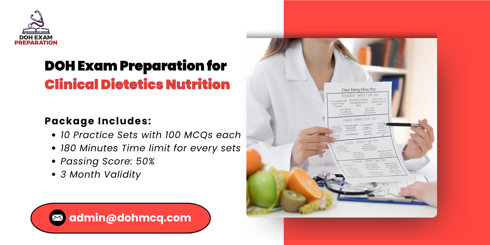 DOH Exam Preparation for Clinical Dietetics Nutrition