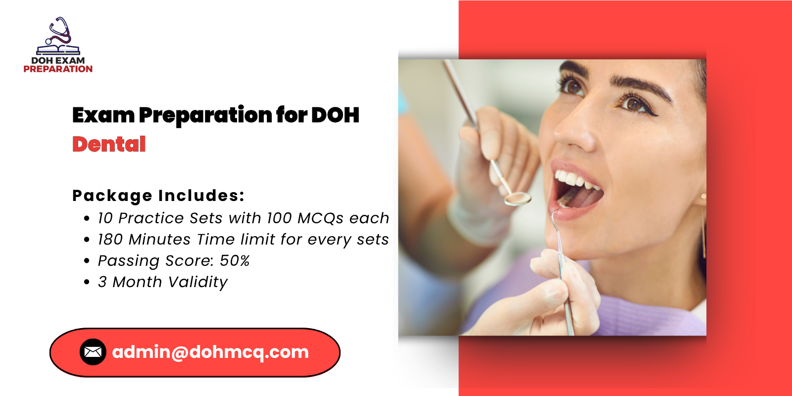 Exam Preparation for DOH Dental