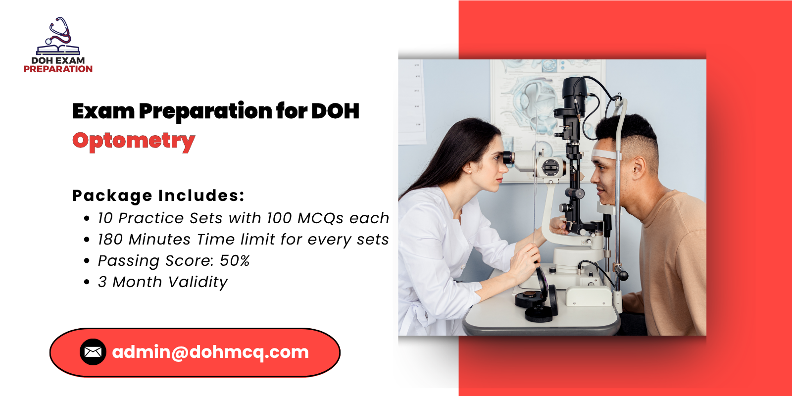 Exam Preparation for DOH Optometry