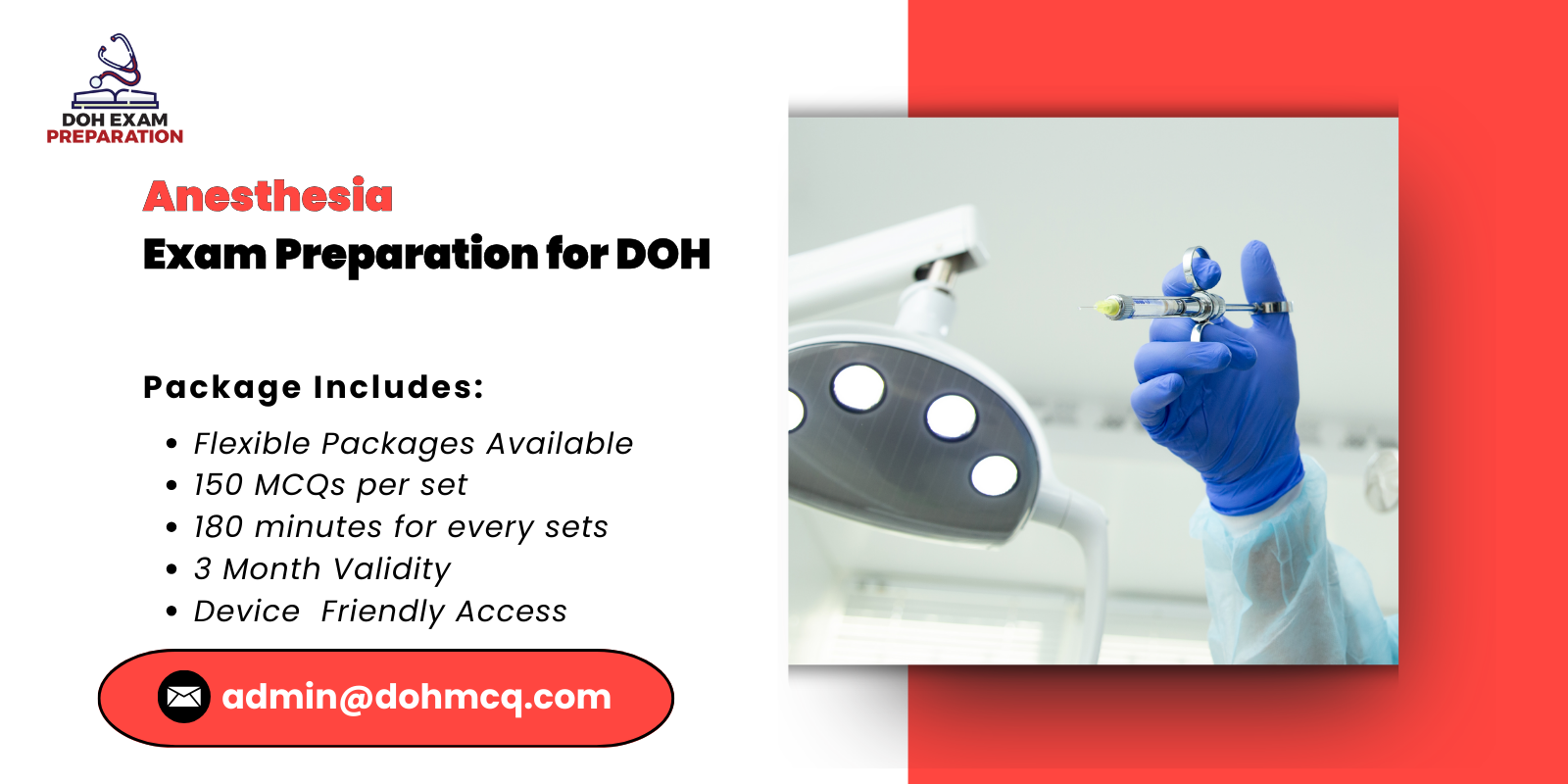 Anesthesia Exam Preparation for DOH
