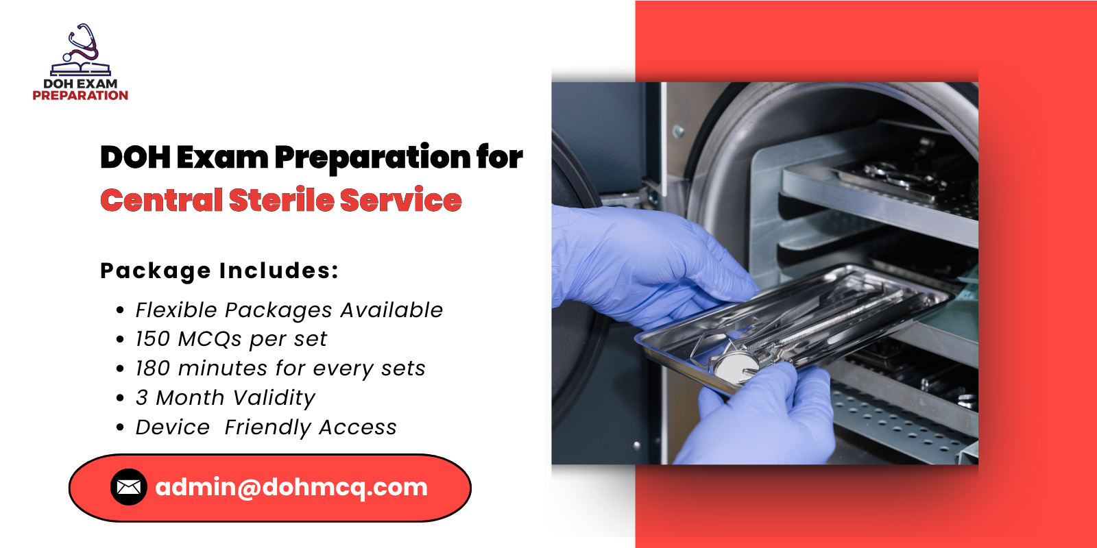 DOH Exam Preparation for Central Sterile Service