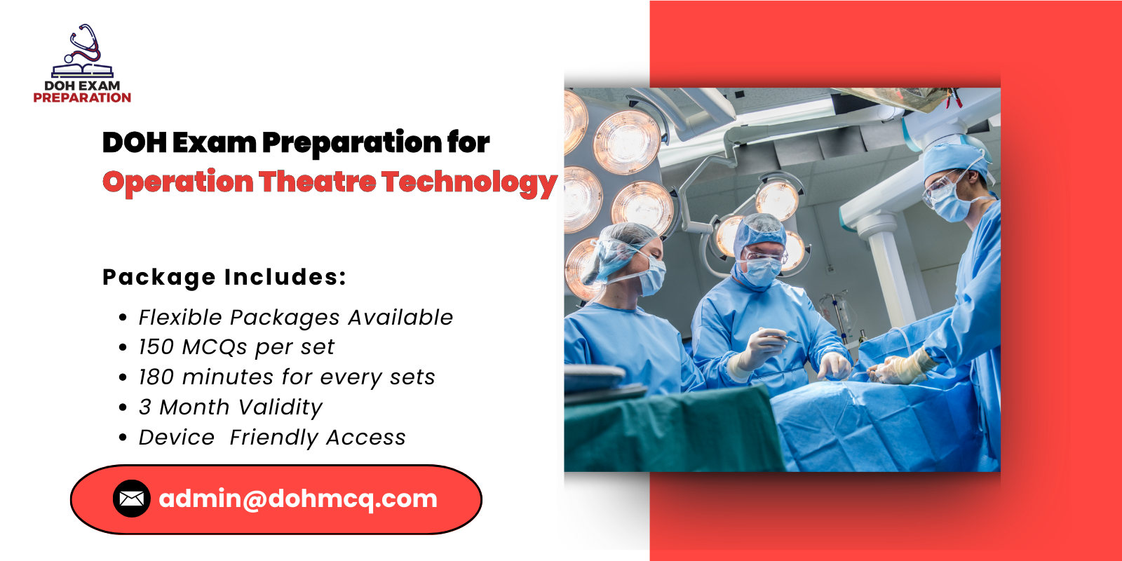 DOH Exam Preparation for Operation Theatre Technology