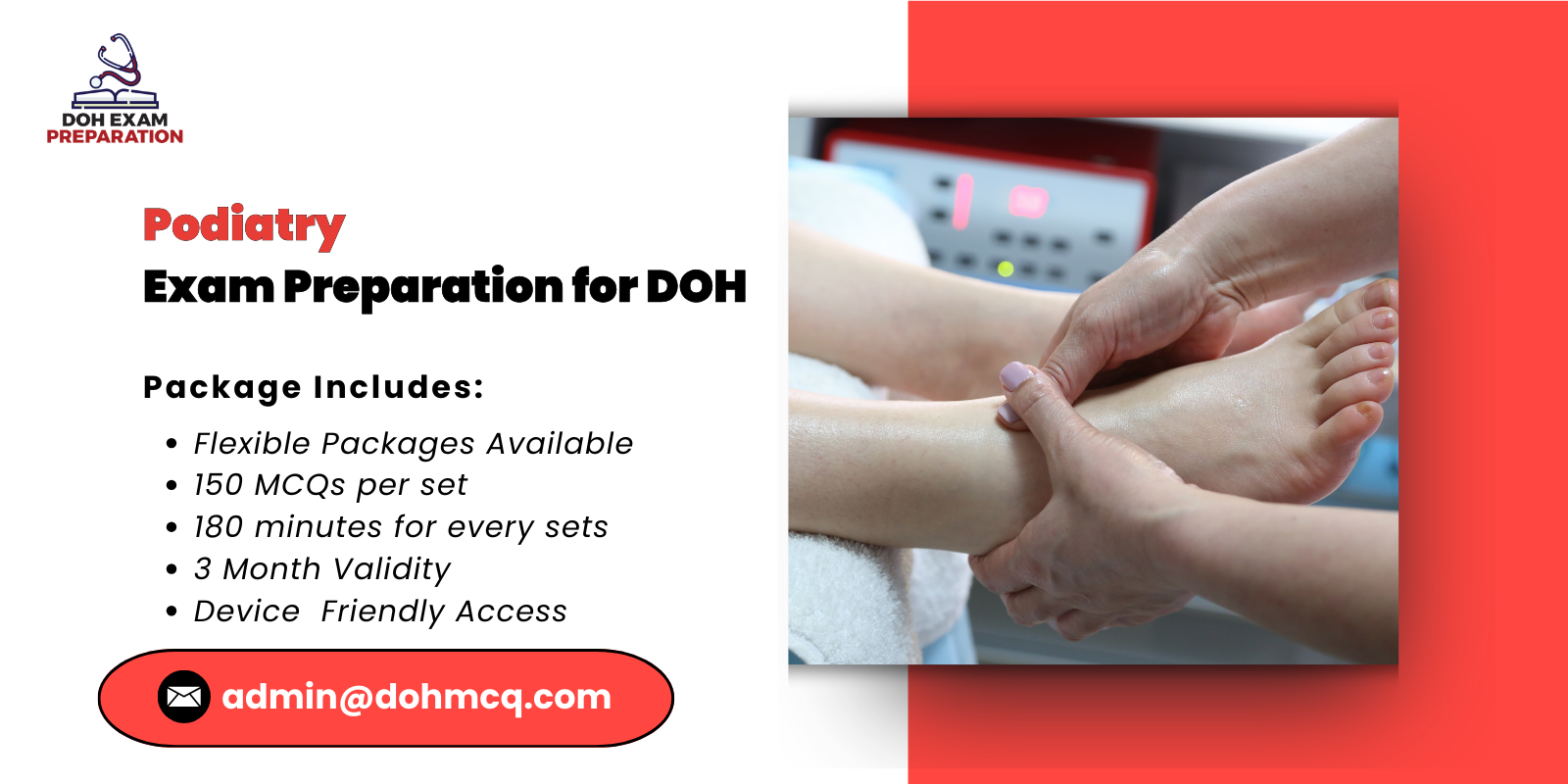 Podiatry Exam Preparation for DOH